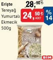 EKMECİK ERİŞTE TEREYAĞ YUMURTALI 500 G EKMECİK ERİŞTE TEREYAĞ YUMURTALI 500 G